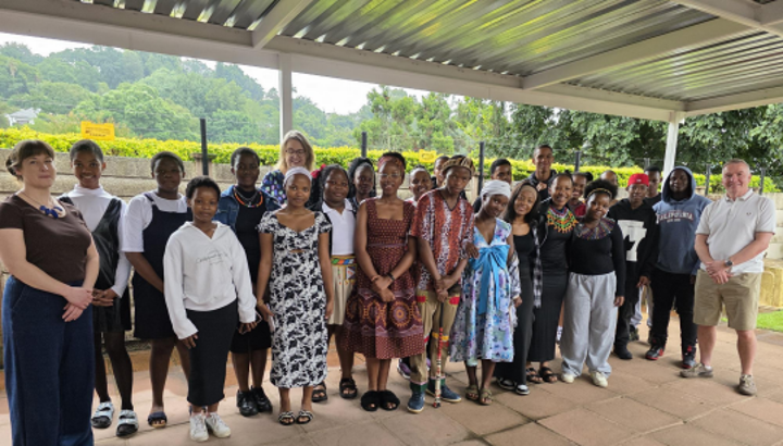 The Grade 11 Class presenting a traditional Zulu Betrothal Ceremony for the Frank Jackson Foundation trustees during their visit in March 2026